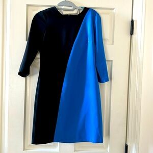 Ann Taylor Blue / Black Color Block Dress